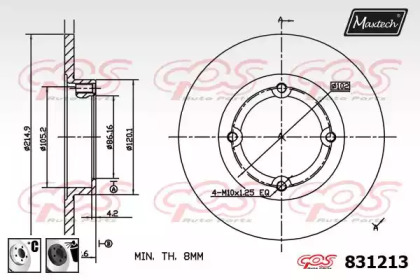 Тормозной диск MAXTECH 831213.6060