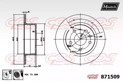 Тормозной диск MAXTECH 871509.6060