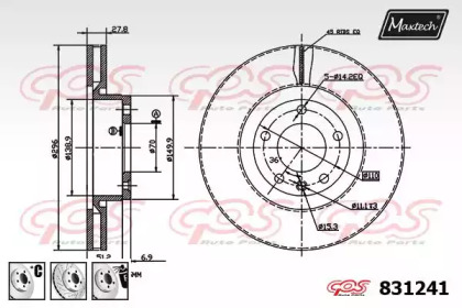 Тормозной диск MAXTECH 831241.6880