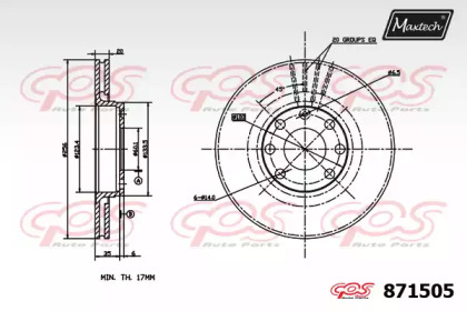 Тормозной диск MAXTECH 871505.0000