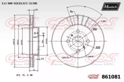 Тормозной диск MAXTECH 861081.0000