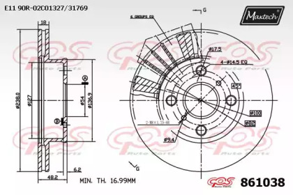 Тормозной диск MAXTECH 861038.0000