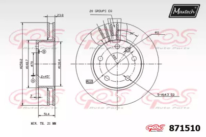 Тормозной диск MAXTECH 871510.0000