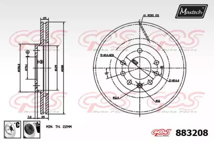 Тормозной диск MAXTECH 883208.6060