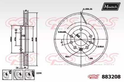 Тормозной диск MAXTECH 883208.6980