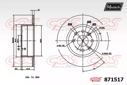 Тормозной диск MAXTECH 871517.0000