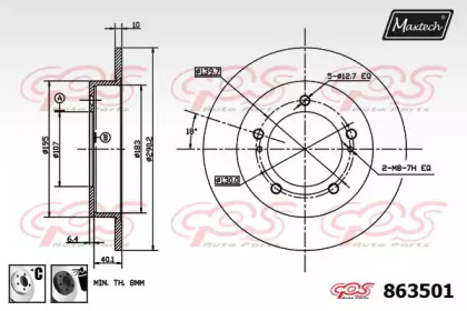 Тормозной диск MAXTECH 863501.6060