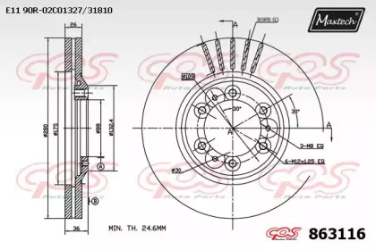 Тормозной диск MAXTECH 863116.0000