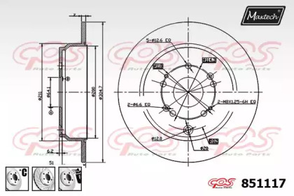 Тормозной диск MAXTECH 851117.6980