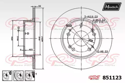 Тормозной диск MAXTECH 851123.6980