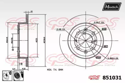 Тормозной диск MAXTECH 851031.6060