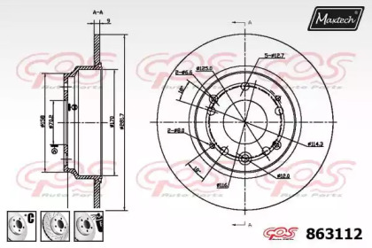 Тормозной диск MAXTECH 863112.6880