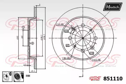 Тормозной диск MAXTECH 851110.6060