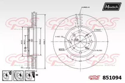 Тормозной диск MAXTECH 851094.6880