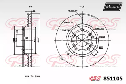 Тормозной диск MAXTECH 851105.0000