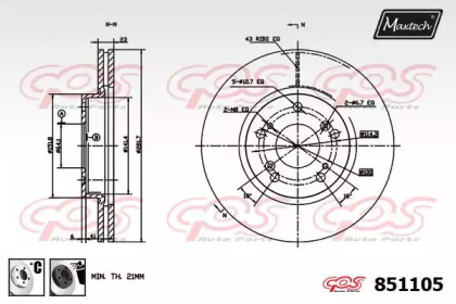 Тормозной диск MAXTECH 851105.6060