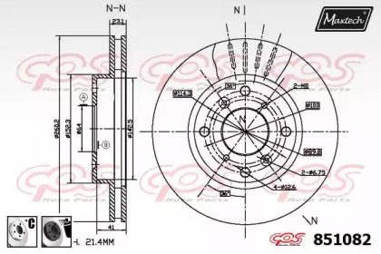 Тормозной диск MAXTECH 851082.6060