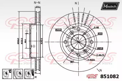 Тормозной диск MAXTECH 851082.6880