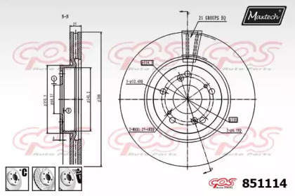 Тормозной диск MAXTECH 851114.6980