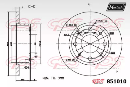 Тормозной диск MAXTECH 851010.0000