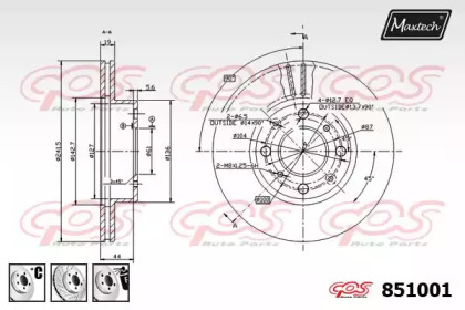 Тормозной диск MAXTECH 851001.6880