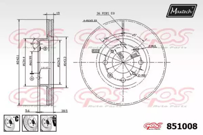 Тормозной диск MAXTECH 851008.6880