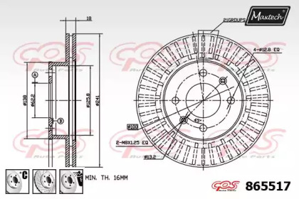 Тормозной диск MAXTECH 865517.6980