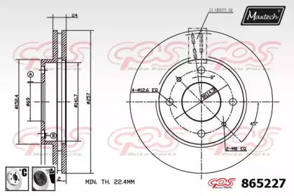 Тормозной диск MAXTECH 865227.6060