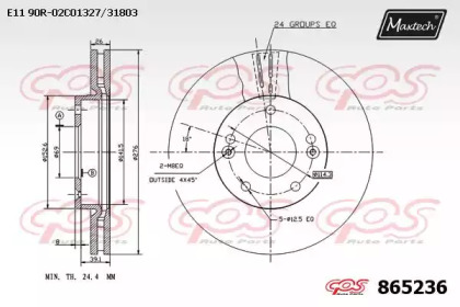 Тормозной диск MAXTECH 865236.0000