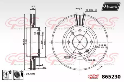 Тормозной диск MAXTECH 865230.6060