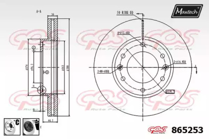 Тормозной диск MAXTECH 865253.6060