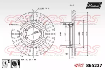 Тормозной диск MAXTECH 865237.6060