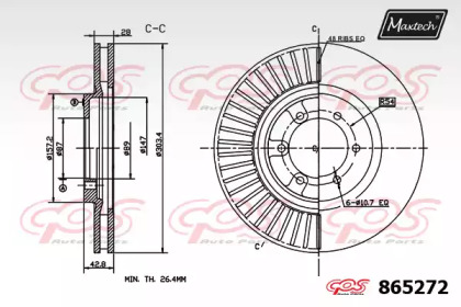 Тормозной диск MAXTECH 865272.0000