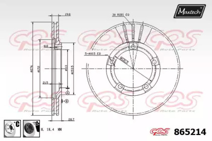 Тормозной диск MAXTECH 865214.6060