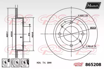 Тормозной диск MAXTECH 865208.6980