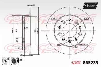 Тормозной диск MAXTECH 865239.6060