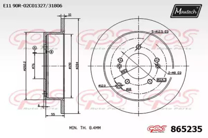 Тормозной диск MAXTECH 865235.0000