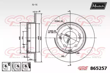 Тормозной диск MAXTECH 865257.6980