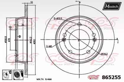 Тормозной диск MAXTECH 865255.6060