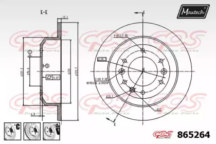 Тормозной диск MAXTECH 865264.6880