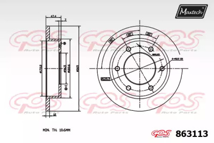 Тормозной диск MAXTECH 863113.0000