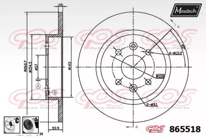 Тормозной диск MAXTECH 865518.6060