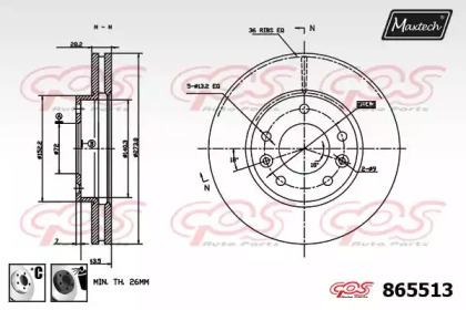 Тормозной диск MAXTECH 865513.6060