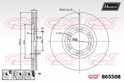 Тормозной диск MAXTECH 865508.6980