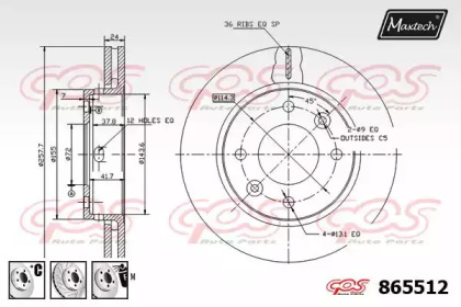 Тормозной диск MAXTECH 865512.6880