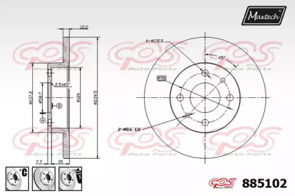 Тормозной диск MAXTECH 885102.6880