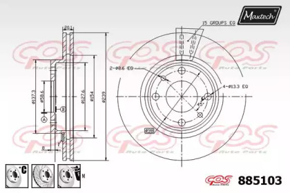 Тормозной диск MAXTECH 885103.6880