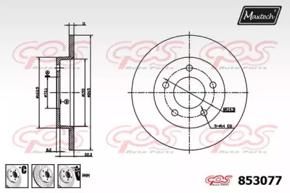 Тормозной диск MAXTECH 853077.6980