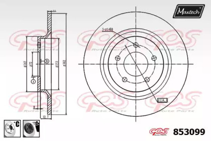 Тормозной диск MAXTECH 853099.6060