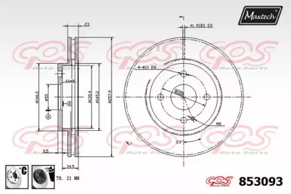 Тормозной диск MAXTECH 853093.6060